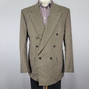 Givenchy Men's‎ Double Breast Sport Coat Six Button Olive Size about 42R or 42L